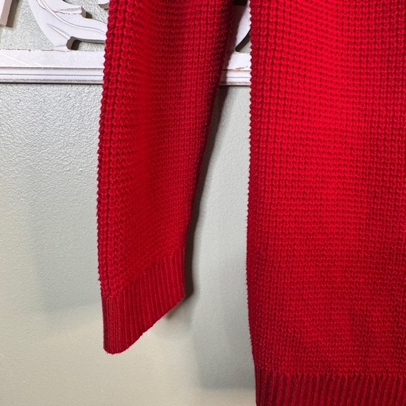 Pendleton Red Fisherman's Cardigan Cowl Large Vintage - Picture 6 of 6